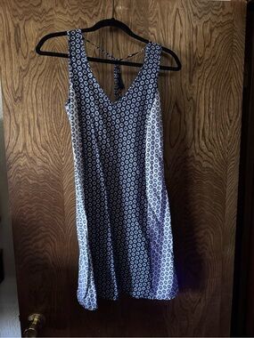 Tommy Bahama Navy and White Printed Mini Dress